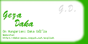 geza daka business card